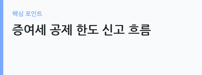2026 증여세 신고 공제 한도 및 세율 안내 — 증여세 공제 한도 신고 흐름