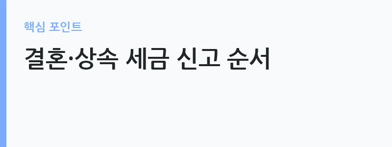 결혼세액공제·가업상속공제 2026 개편 요약 — 결혼·상속 세금 신고 순서
