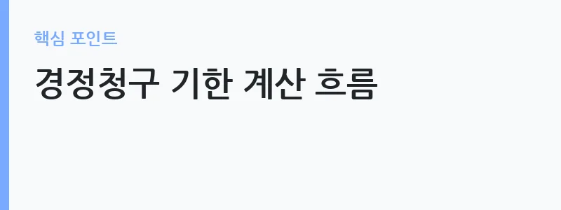 월세 세액공제 확대 세제개편 핵심 정리 — 경정청구 기한 계산 흐름
